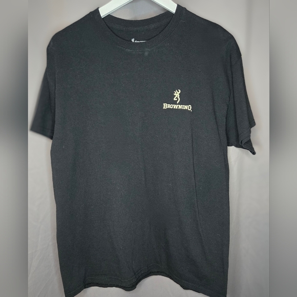 Browning Men’s Graphic T-Shirt Black Size Large – Hunting Flag Design - Picture 1 of 3